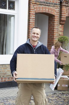 House movers handling a residential move in Millbank