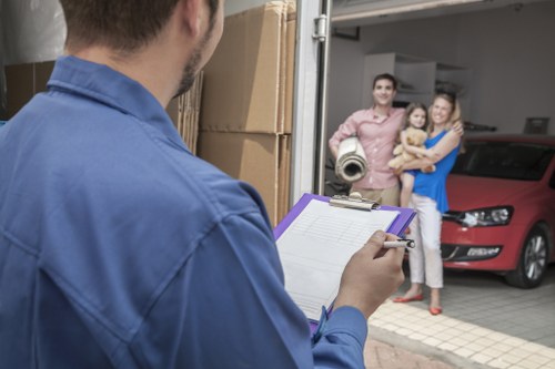 Moving day logistics with loading and parking considerations in Millbank