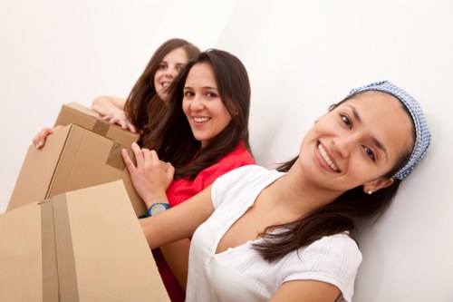 Professional removals team supporting a move in Millbank