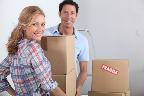 Residential relocation support with a moving van in Millbank